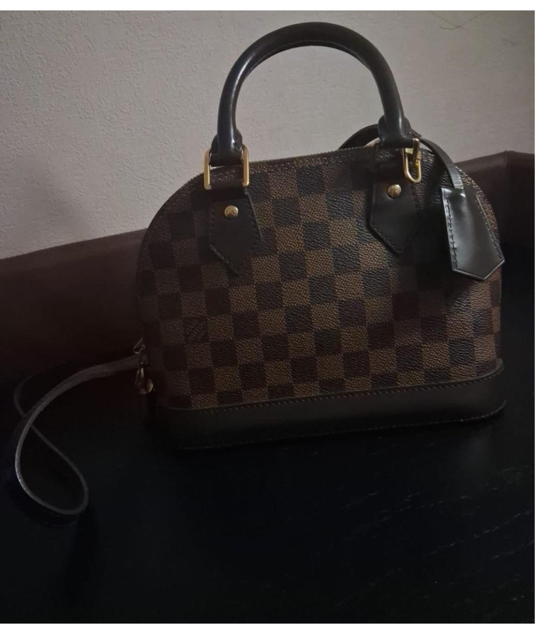 LOUIS VUITTON Коричневая сумка с короткими ручками, фото 4