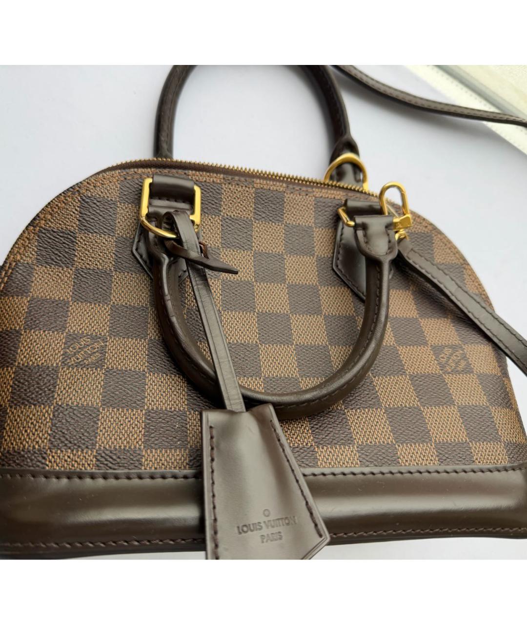 LOUIS VUITTON Коричневая сумка с короткими ручками, фото 2