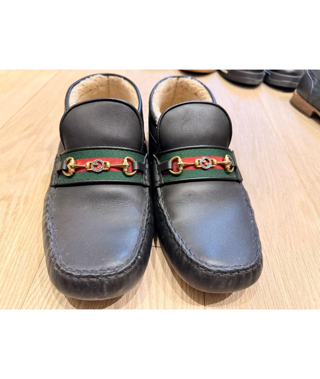GUCCI Черные кожаные лоферы, фото 2