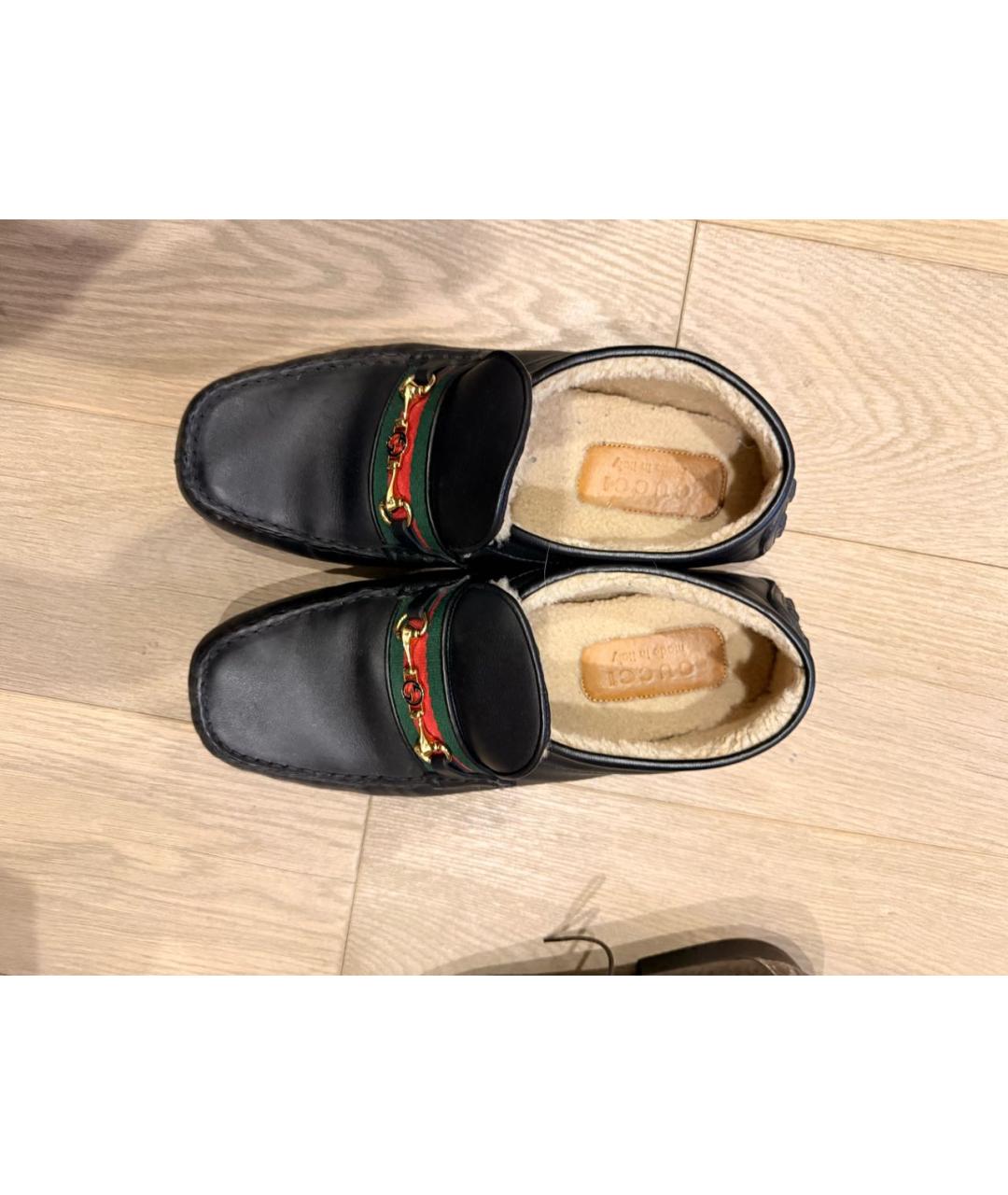 GUCCI Черные кожаные лоферы, фото 3