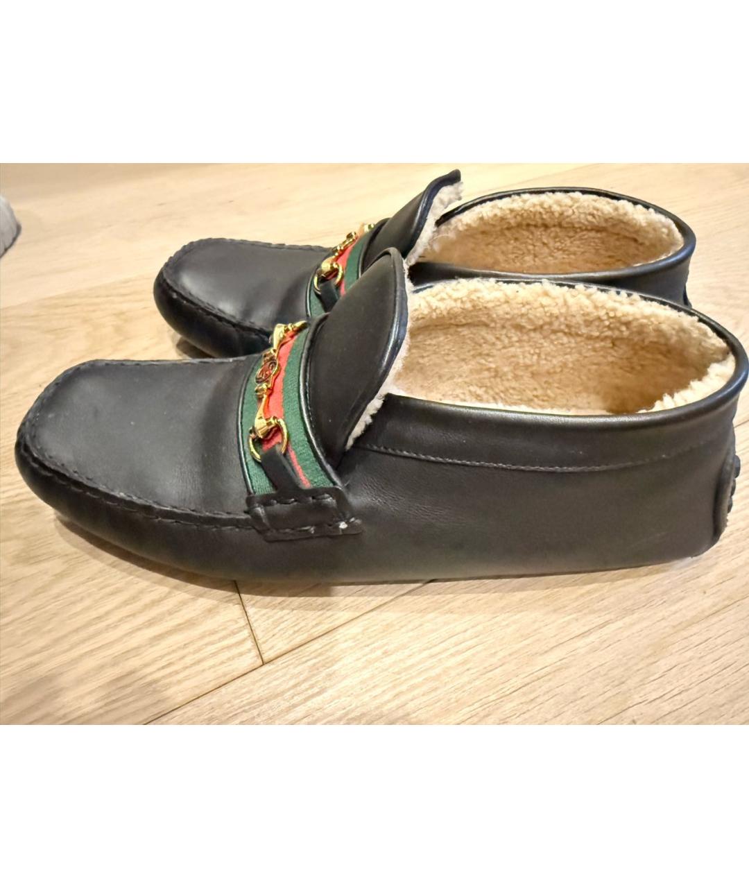 GUCCI Черные кожаные лоферы, фото 5