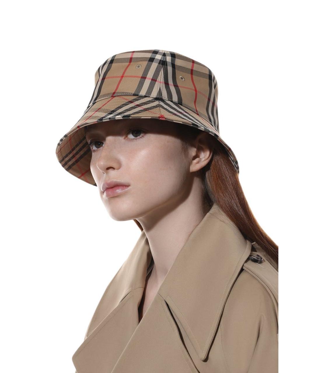 BURBERRY Бежевая хлопковая панама, фото 4