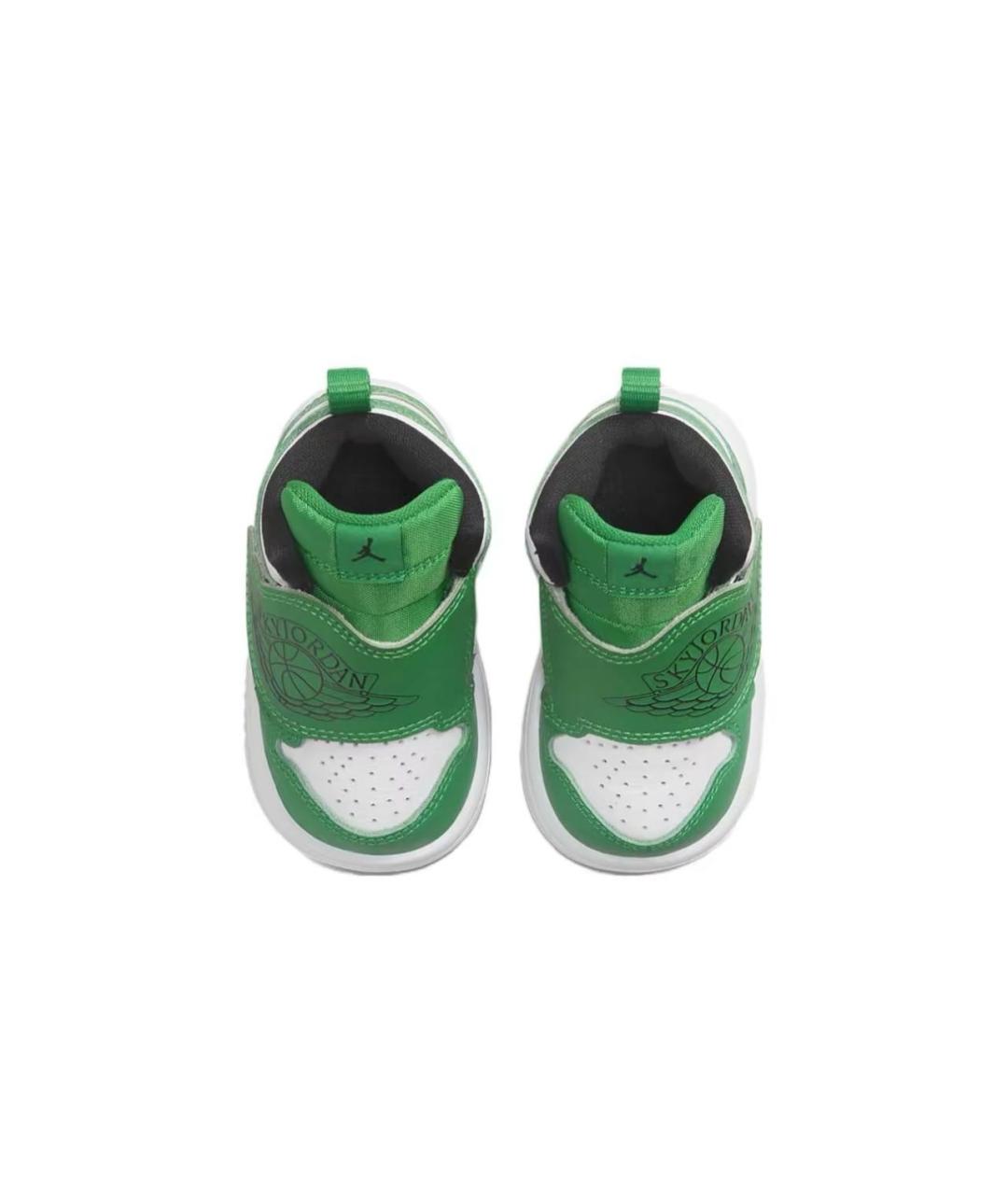 JORDAN Зеленые кожаные кеды, фото 3