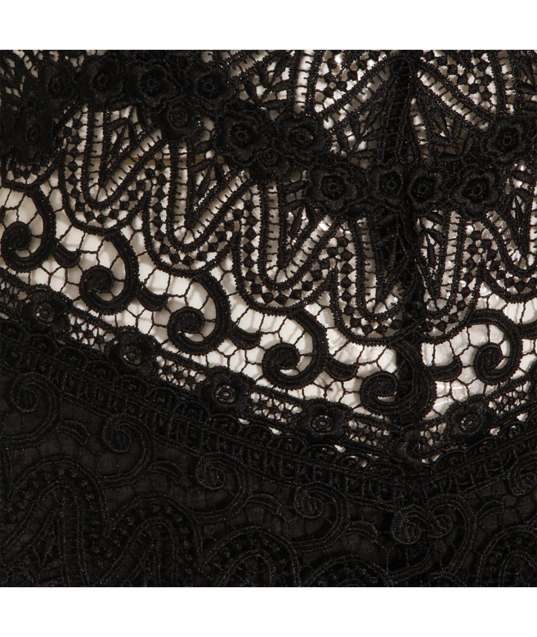 CHARO RUIZ Черное хлопковое повседневное платье, фото 4