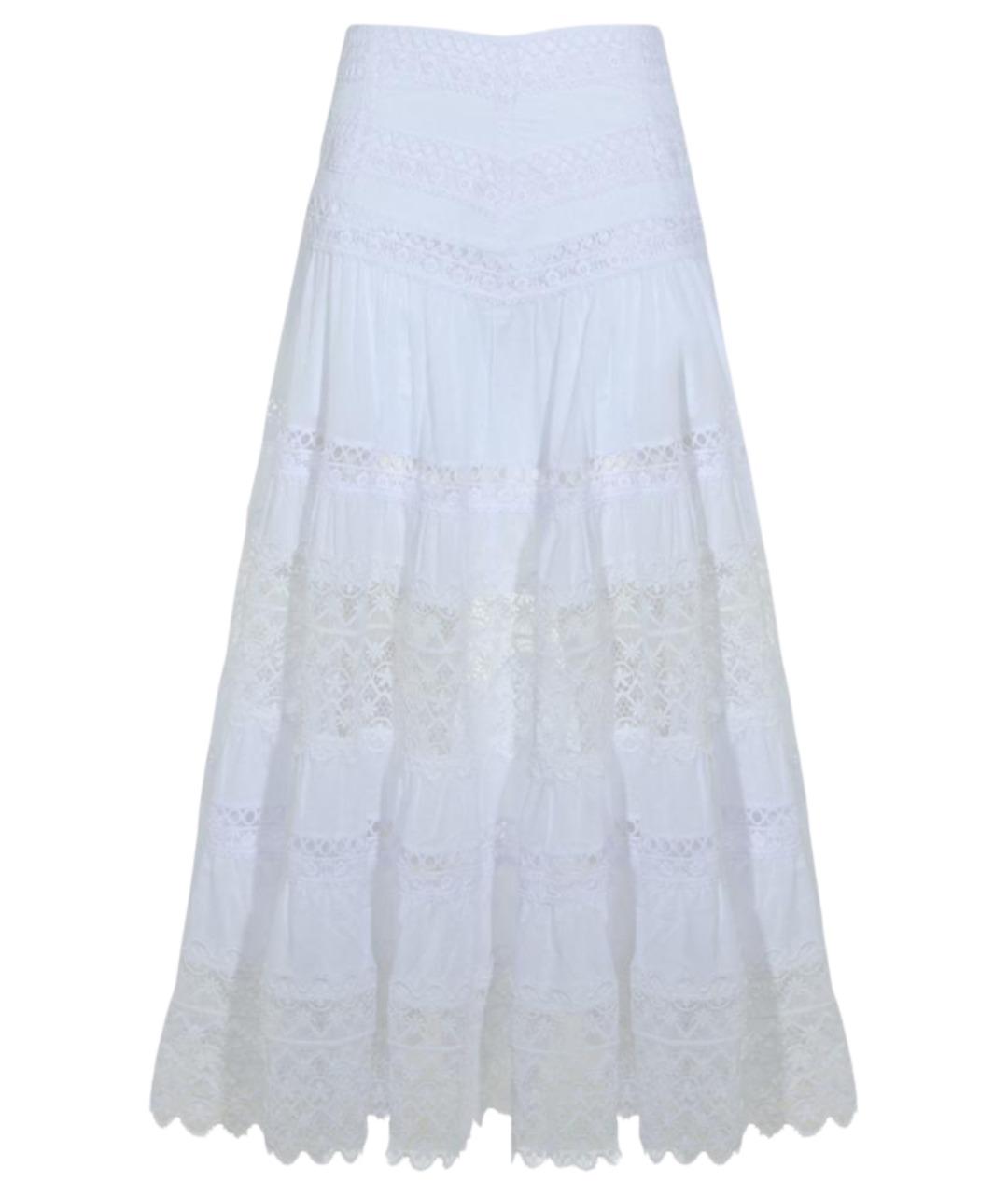 CHARO RUIZ Белая хлопковая юбка миди, фото 1