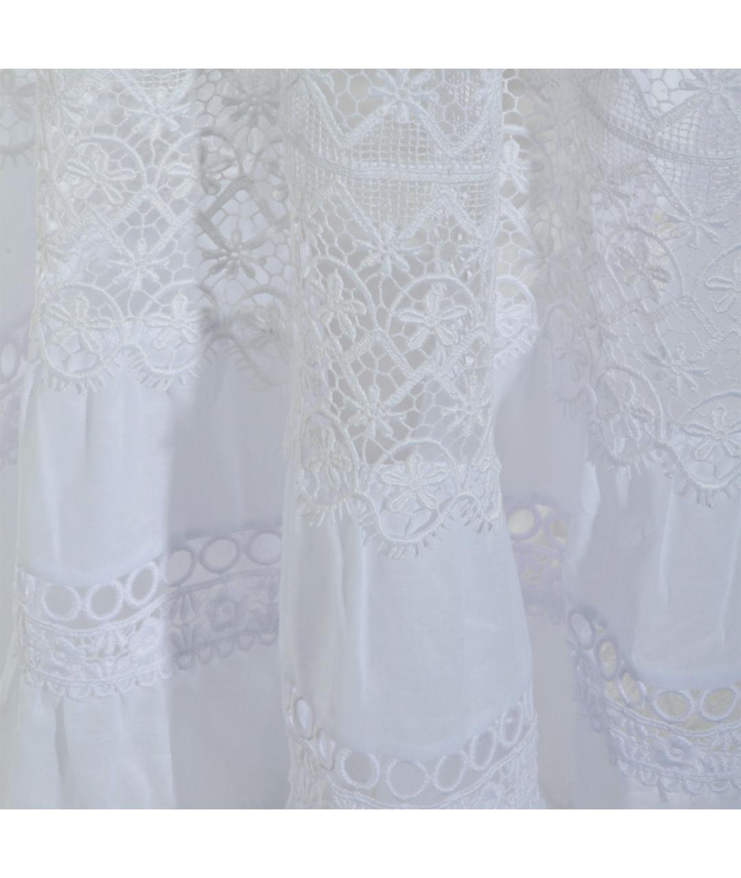 CHARO RUIZ Белая хлопковая юбка миди, фото 4