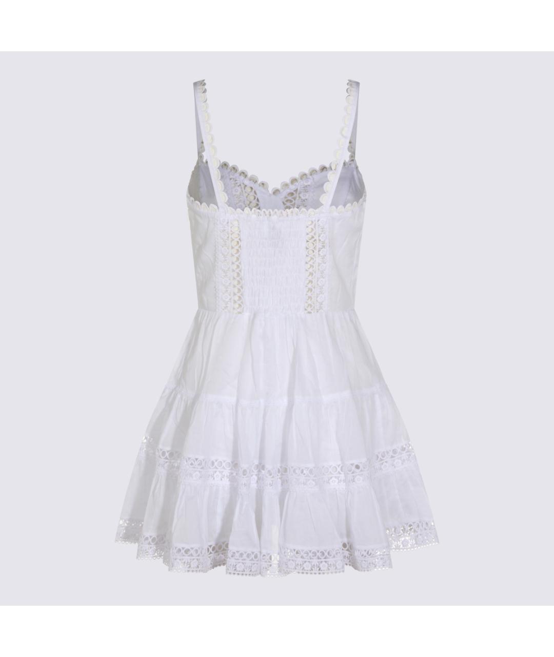 CHARO RUIZ Белое хлопковое повседневное платье, фото 2