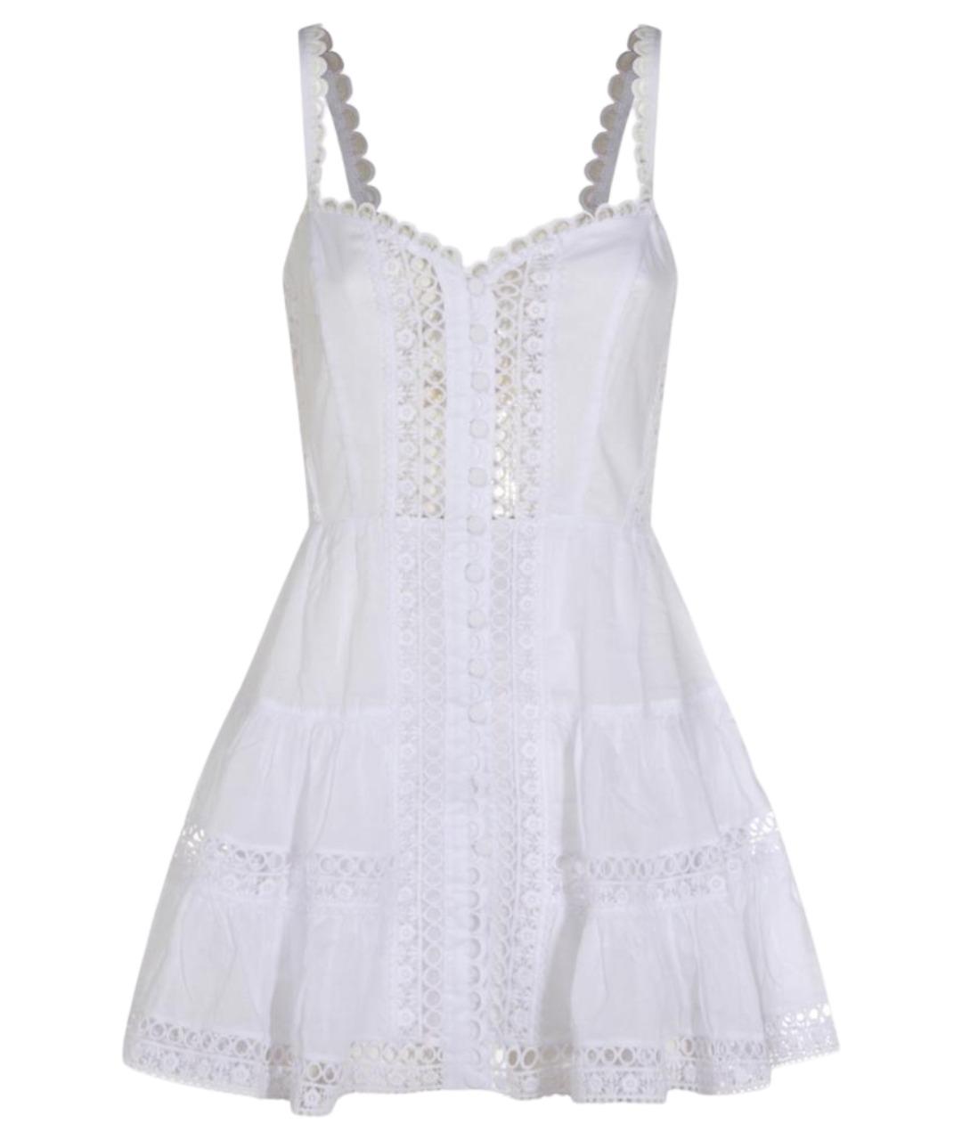 CHARO RUIZ Белое хлопковое повседневное платье, фото 1