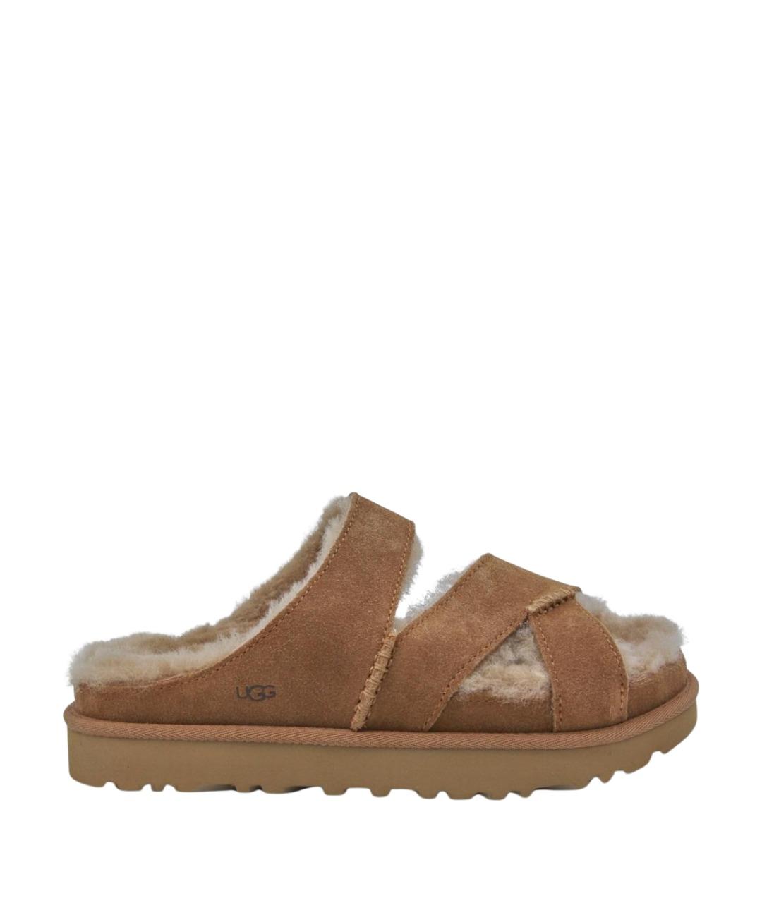 UGG AUSTRALIA Коричневые замшевые сандалии, фото 1