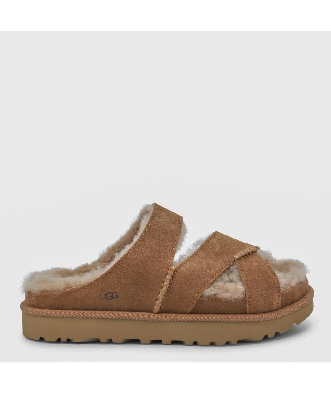 UGG AUSTRALIA Коричневые замшевые сандалии, фото 5