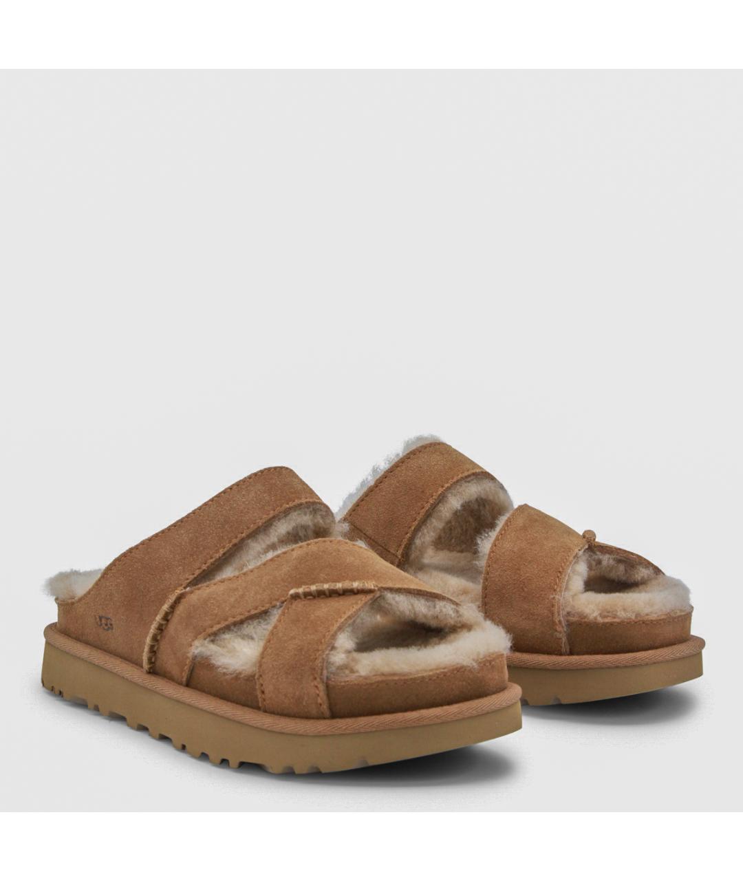 UGG AUSTRALIA Коричневые замшевые сандалии, фото 2