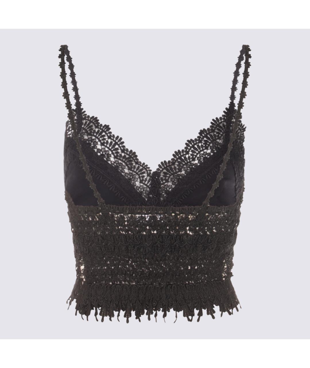 CHARO RUIZ Черная хлопковая майка, фото 2