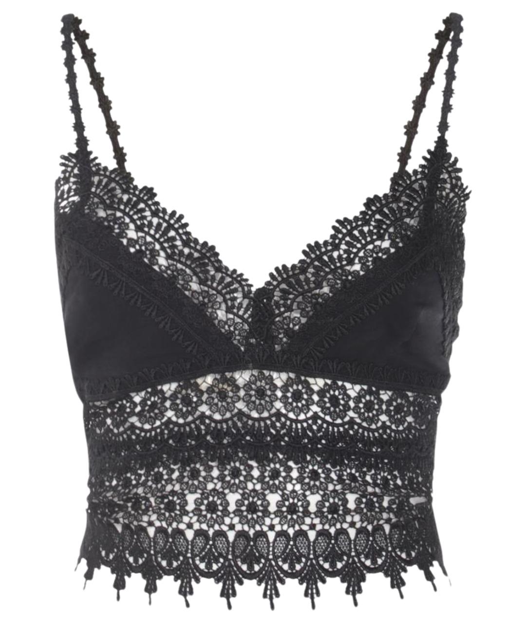 CHARO RUIZ Черная хлопковая майка, фото 1