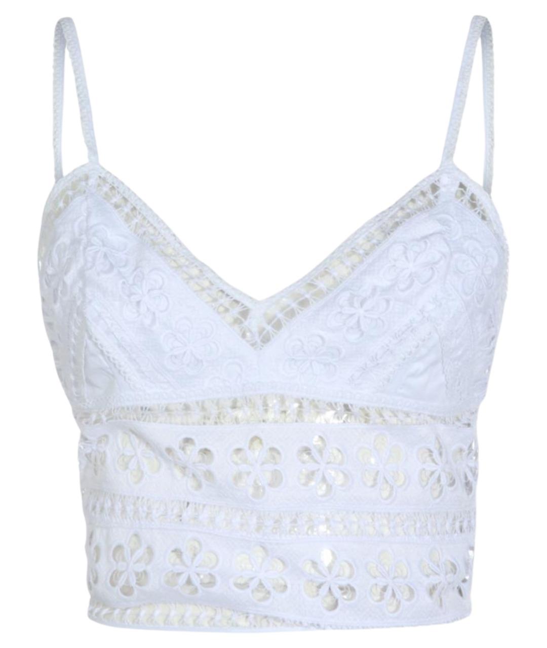 CHARO RUIZ Белая хлопковая майка, фото 1