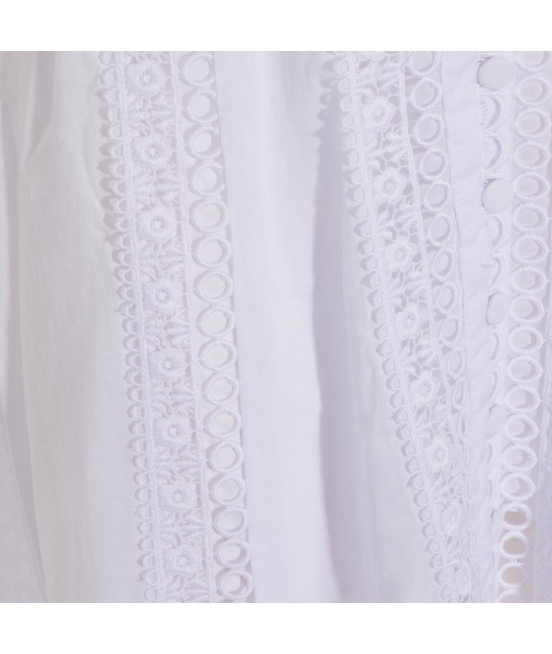 CHARO RUIZ Белое хлопковое повседневное платье, фото 4