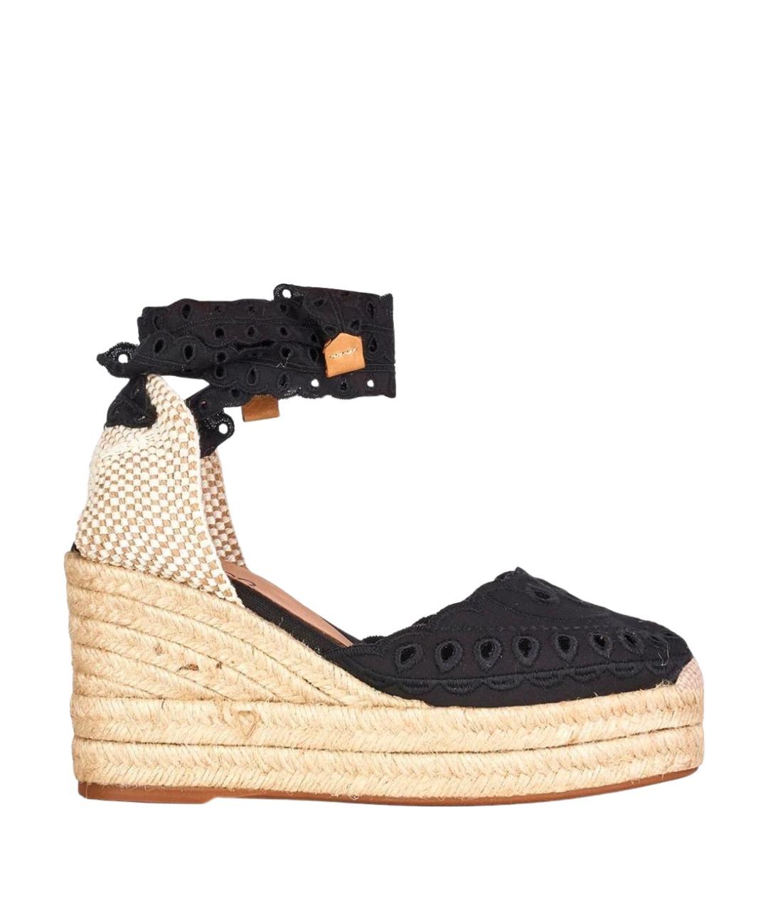 CHARO RUIZ Черные текстильные босоножки, фото 1
