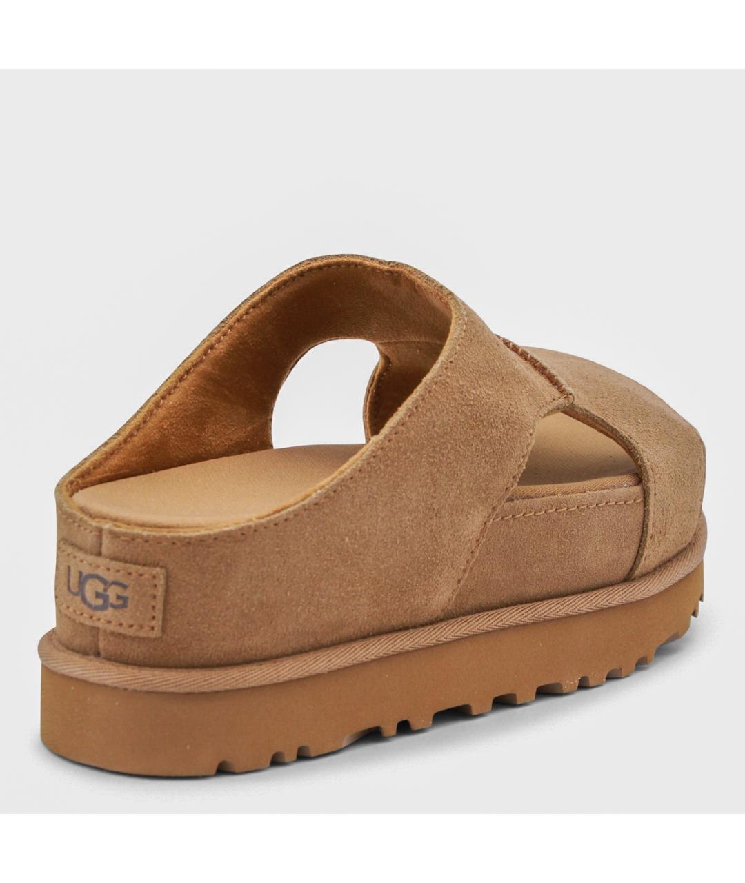 UGG AUSTRALIA Коричневые кожаные сандалии, фото 2