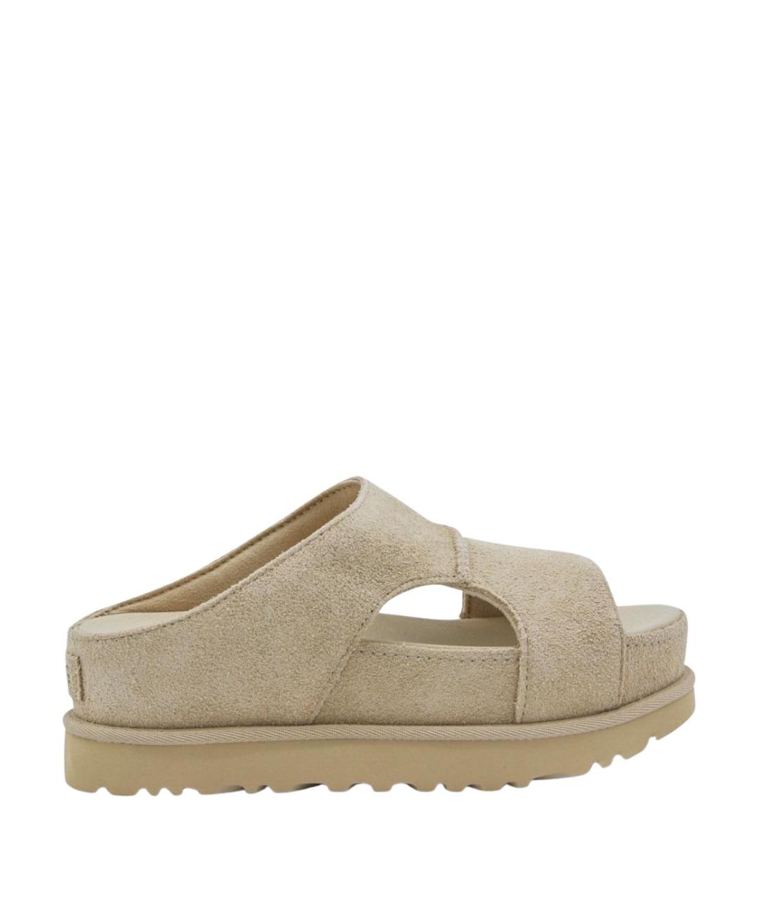 UGG AUSTRALIA Бежевые кожаные сандалии, фото 1