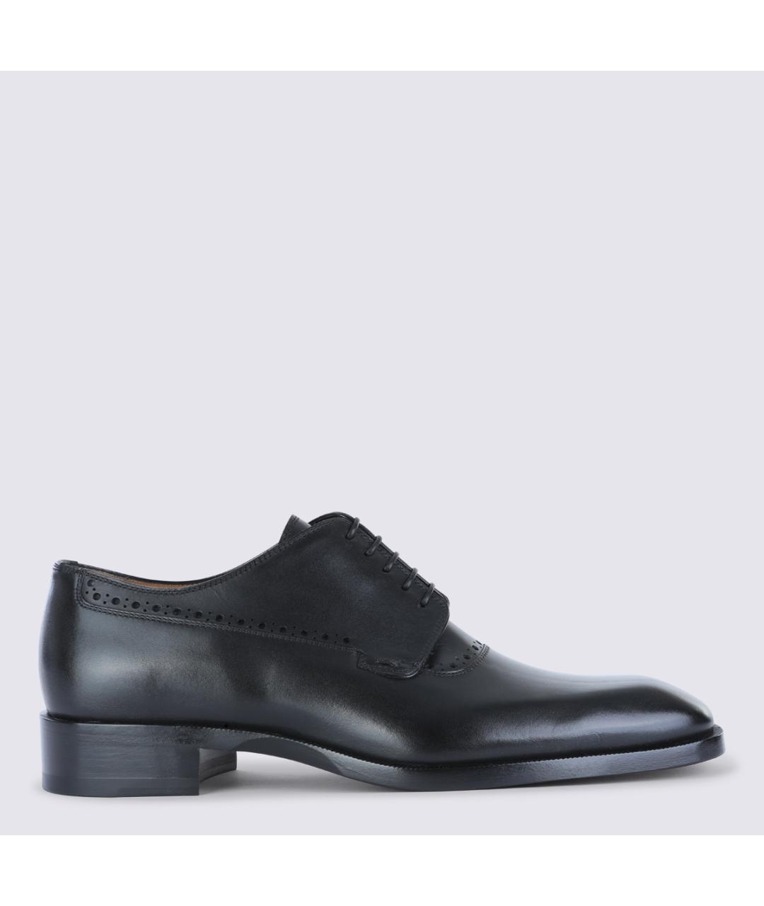 CHRISTIAN LOUBOUTIN Черные кожаные туфли, фото 4