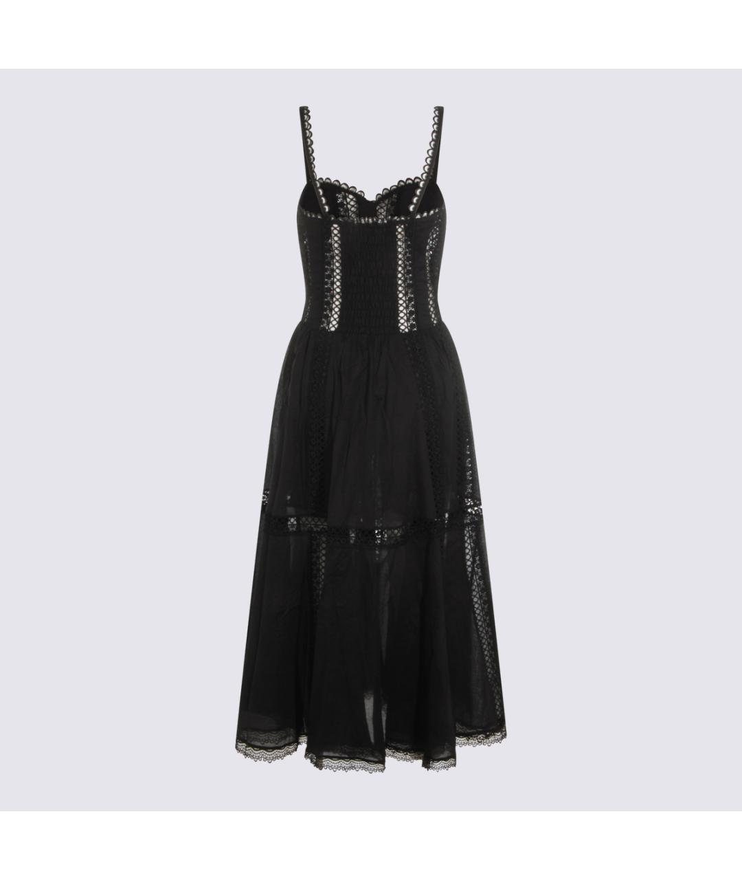 CHARO RUIZ Черное хлопковое повседневное платье, фото 2