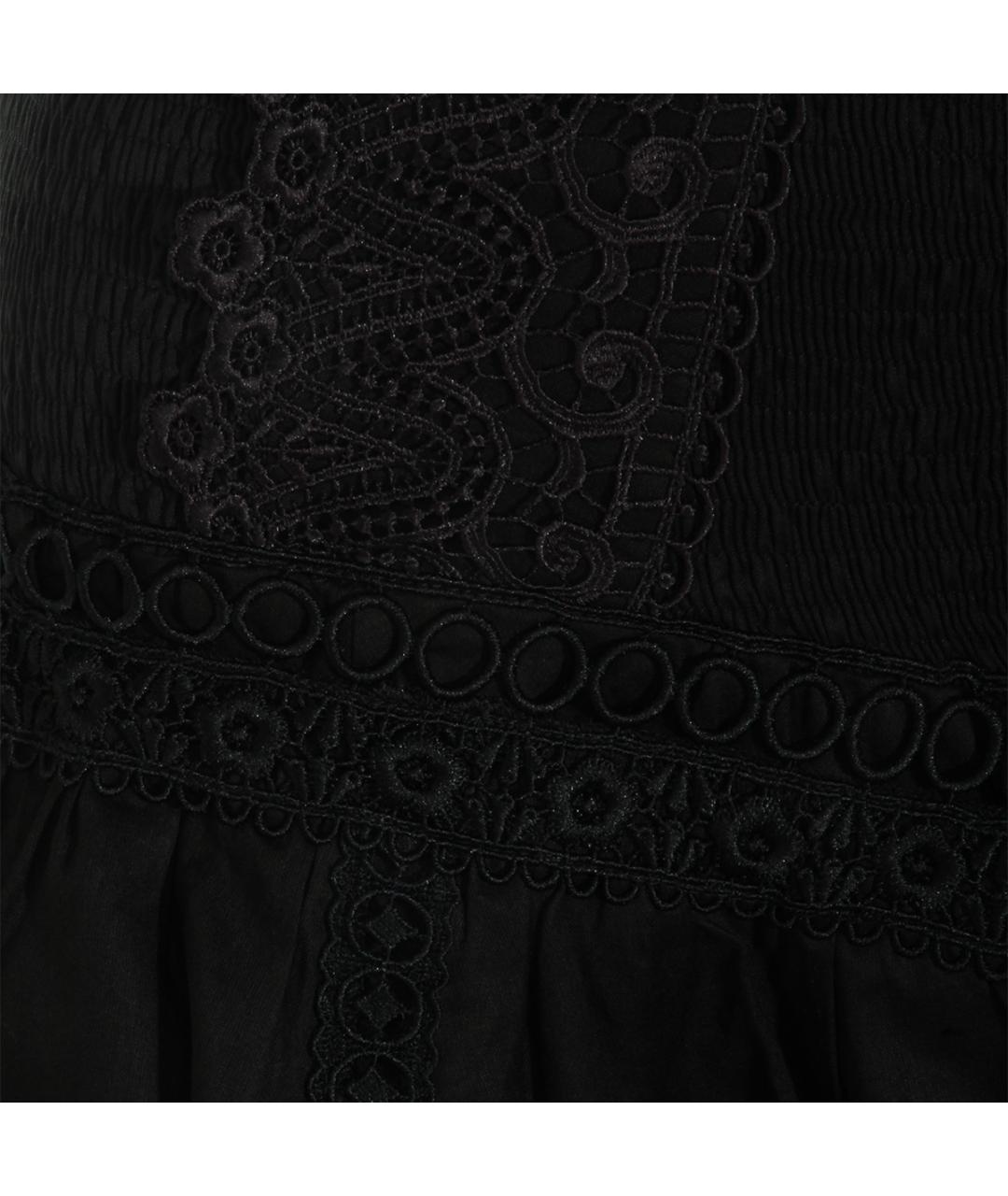 CHARO RUIZ Черная хлопковая юбка мини, фото 3