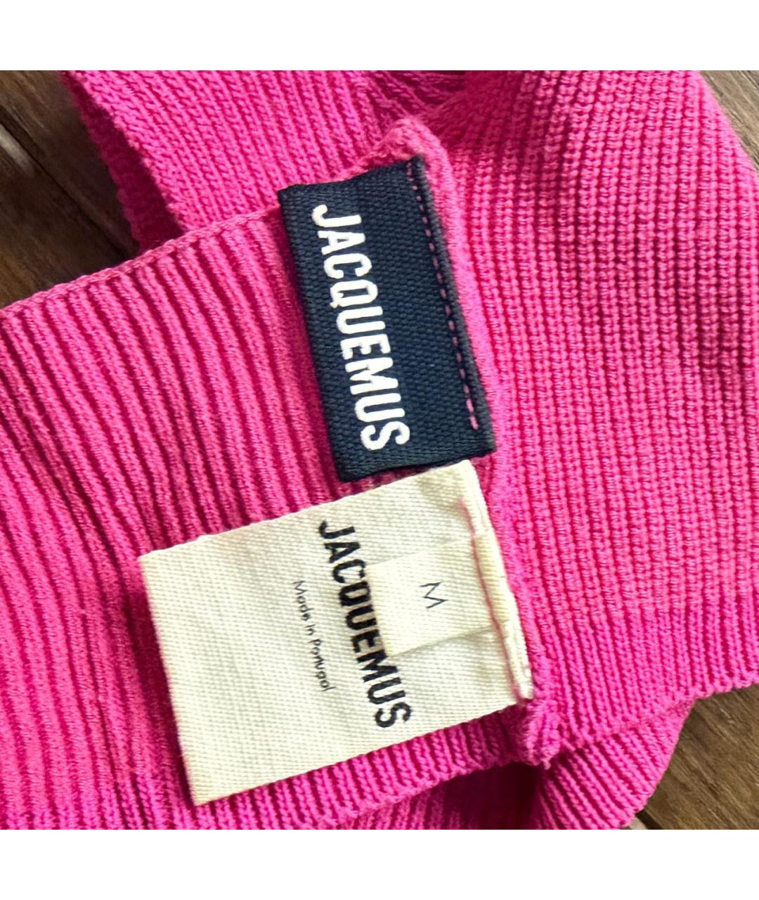 JACQUEMUS Розовая майка, фото 4