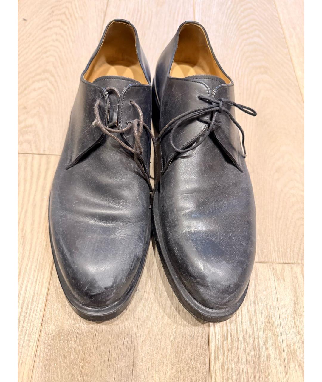 HERMES Темно-синие кожаные туфли, фото 2