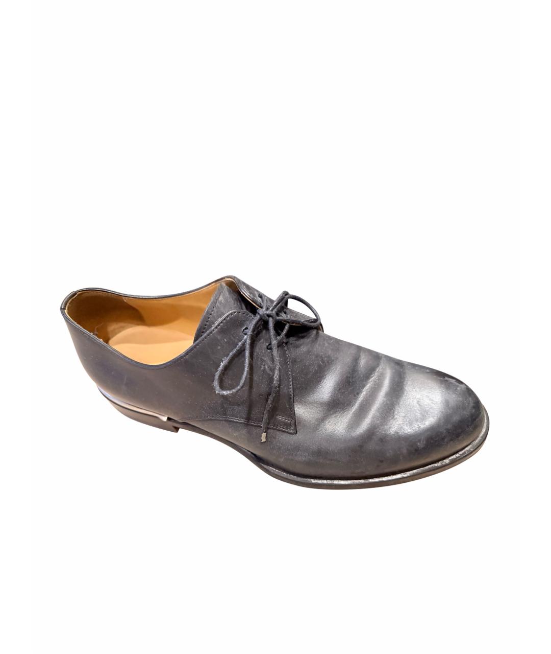 HERMES Темно-синие кожаные туфли, фото 1