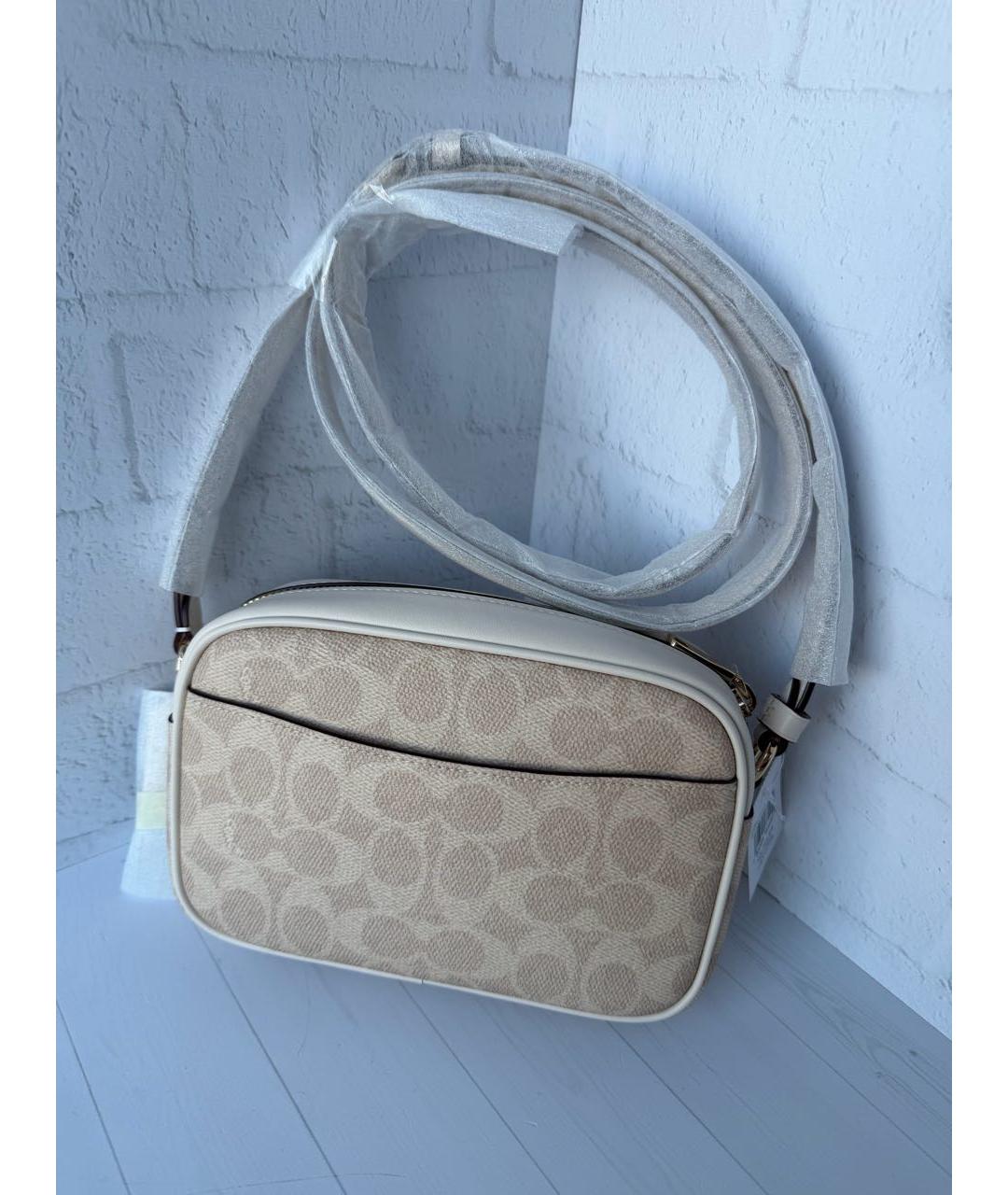 COACH Бежевая сумка через плечо, фото 3