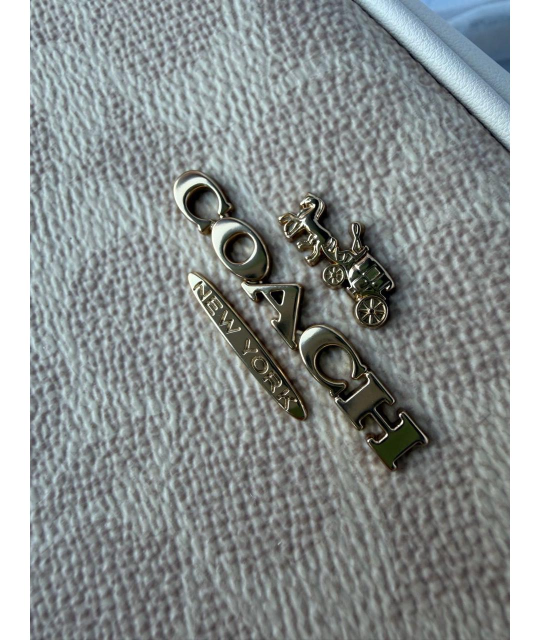 COACH Бежевая сумка через плечо, фото 4