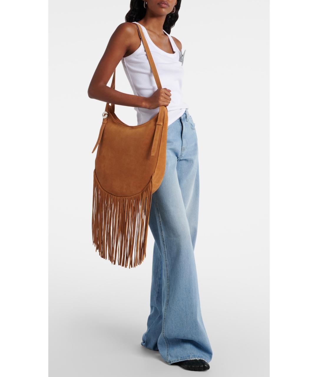 COPERNI Коричневая замшевая сумка через плечо, фото 2