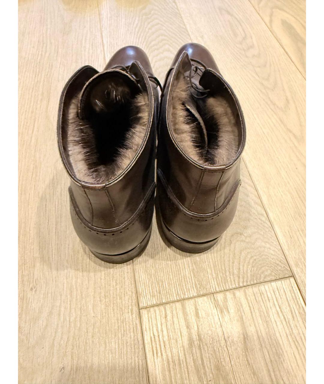 LOUIS VUITTON Коричневые туфли из лакированной кожи, фото 4