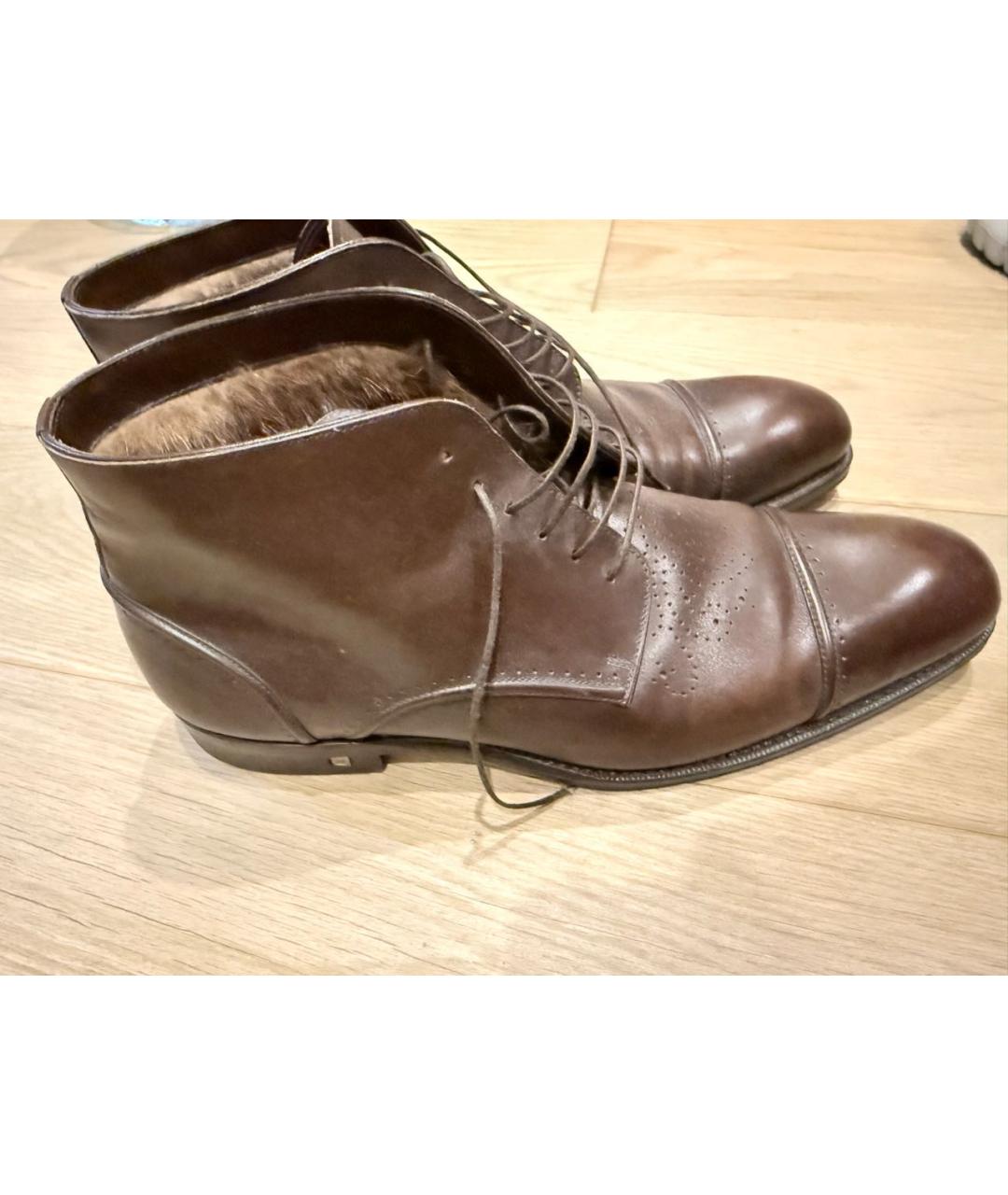 LOUIS VUITTON Коричневые туфли из лакированной кожи, фото 5