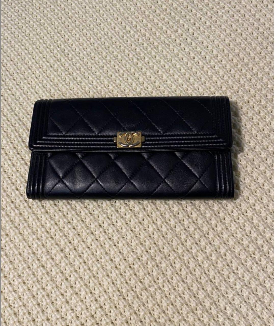 CHANEL Черный кожаный кошелек, фото 7