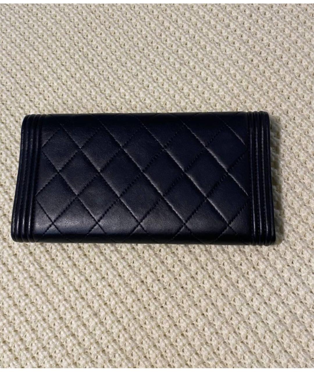 CHANEL Черный кожаный кошелек, фото 2