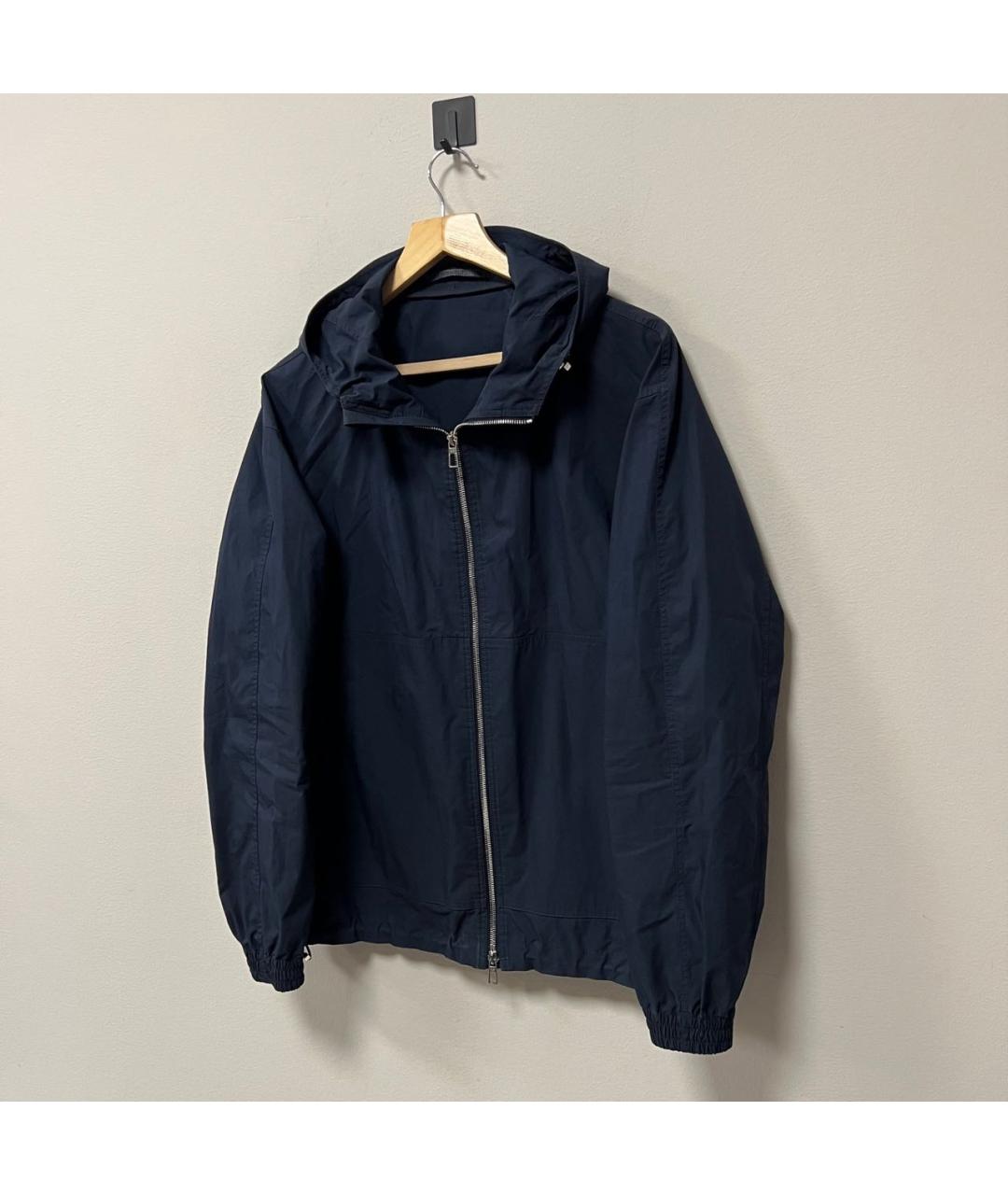 LORO PIANA Темно-синяя хлопковая куртка, фото 2