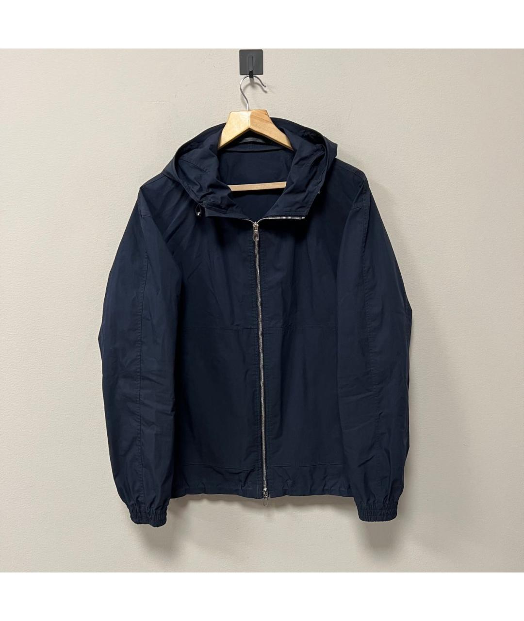 LORO PIANA Темно-синяя хлопковая куртка, фото 8