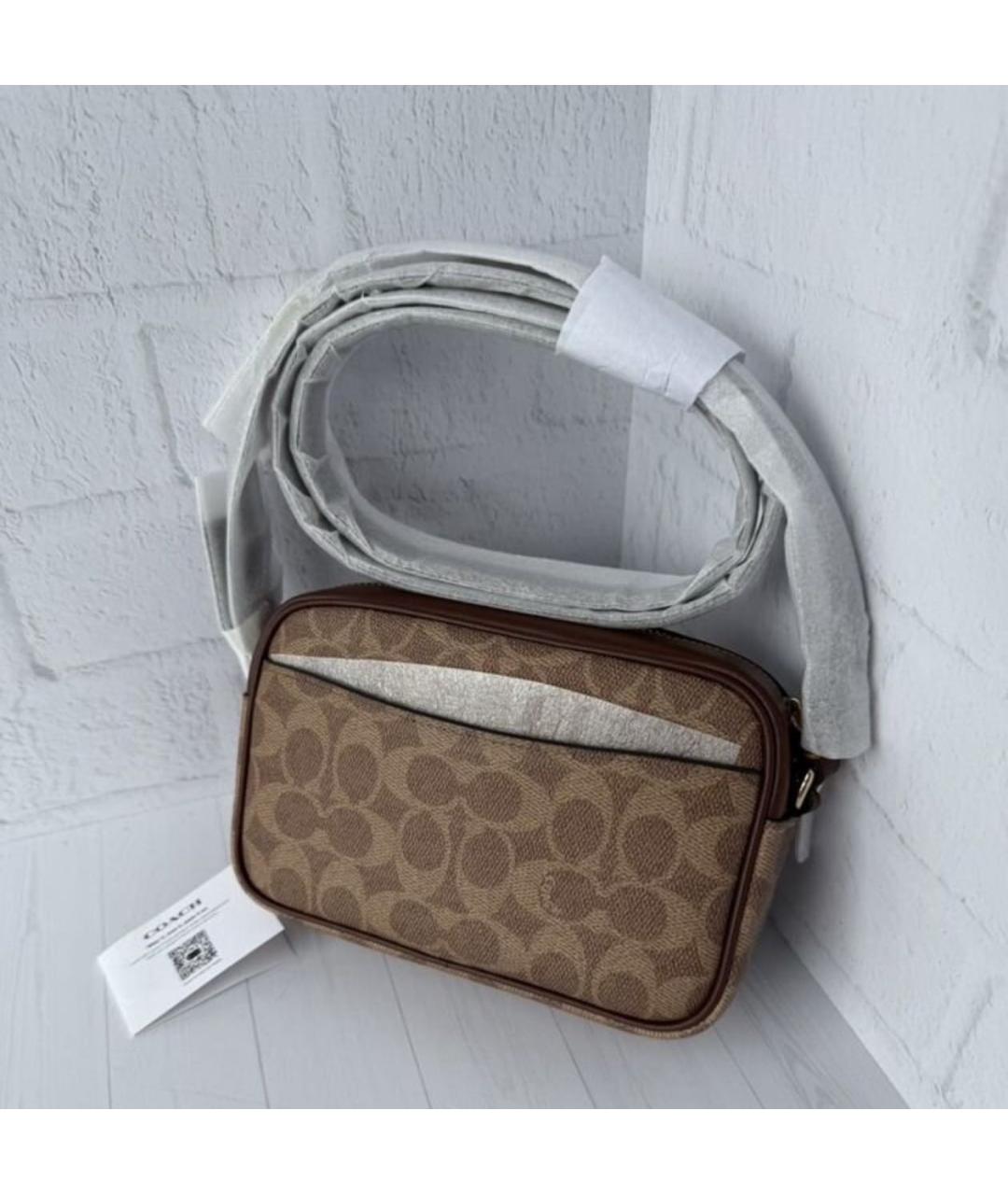 COACH Коричневая сумка через плечо, фото 3