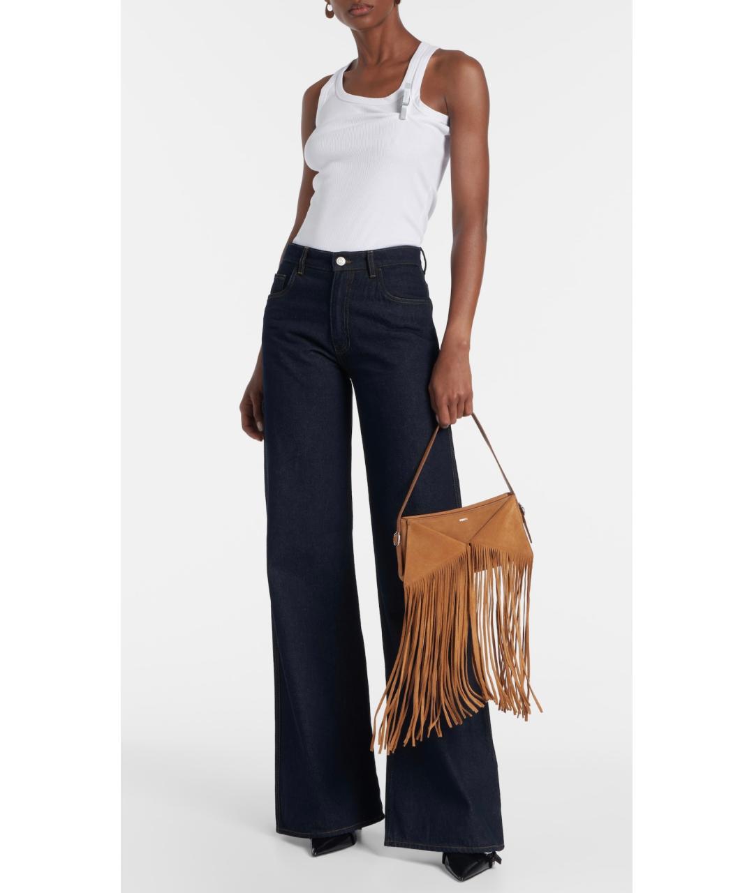 COPERNI Коричневая замшевая сумка с короткими ручками, фото 3