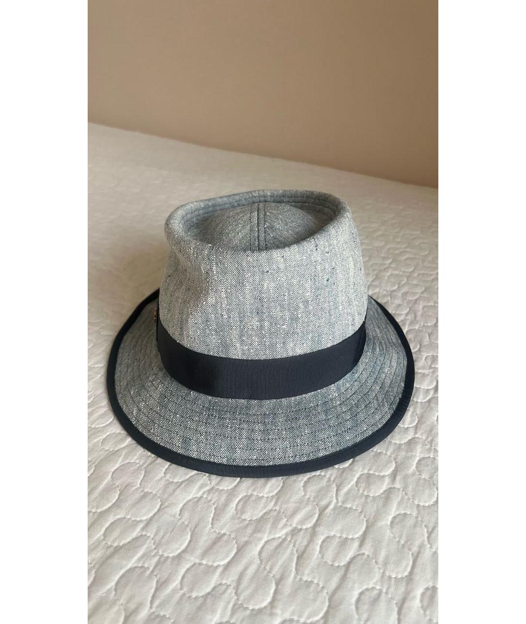 AGNONA Голубая льняная шляпа, фото 9