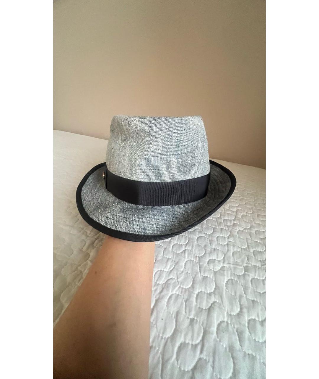 AGNONA Голубая льняная шляпа, фото 6