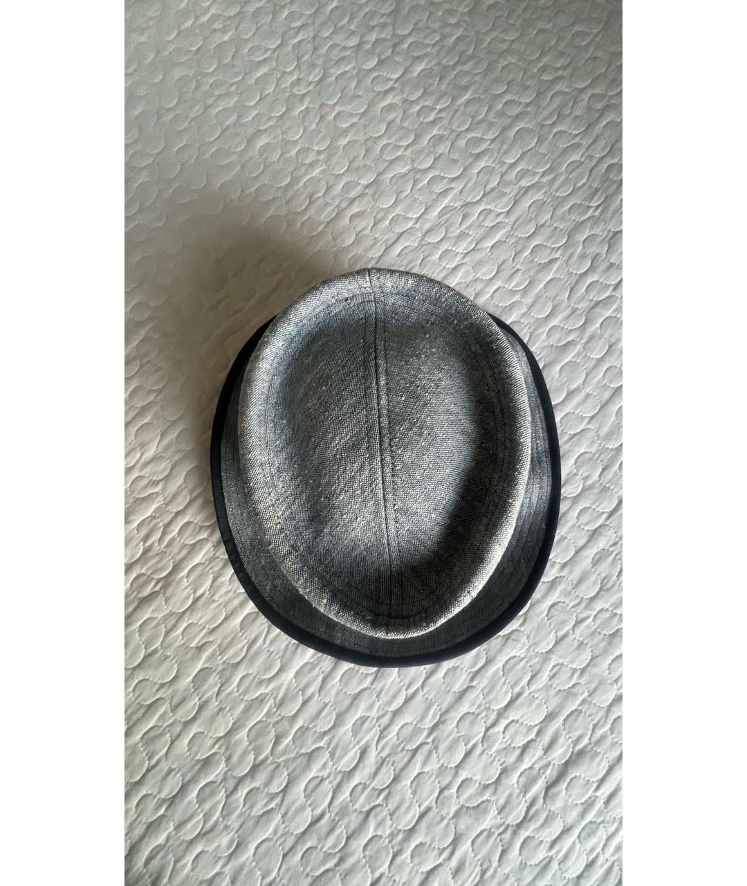 AGNONA Голубая льняная шляпа, фото 3