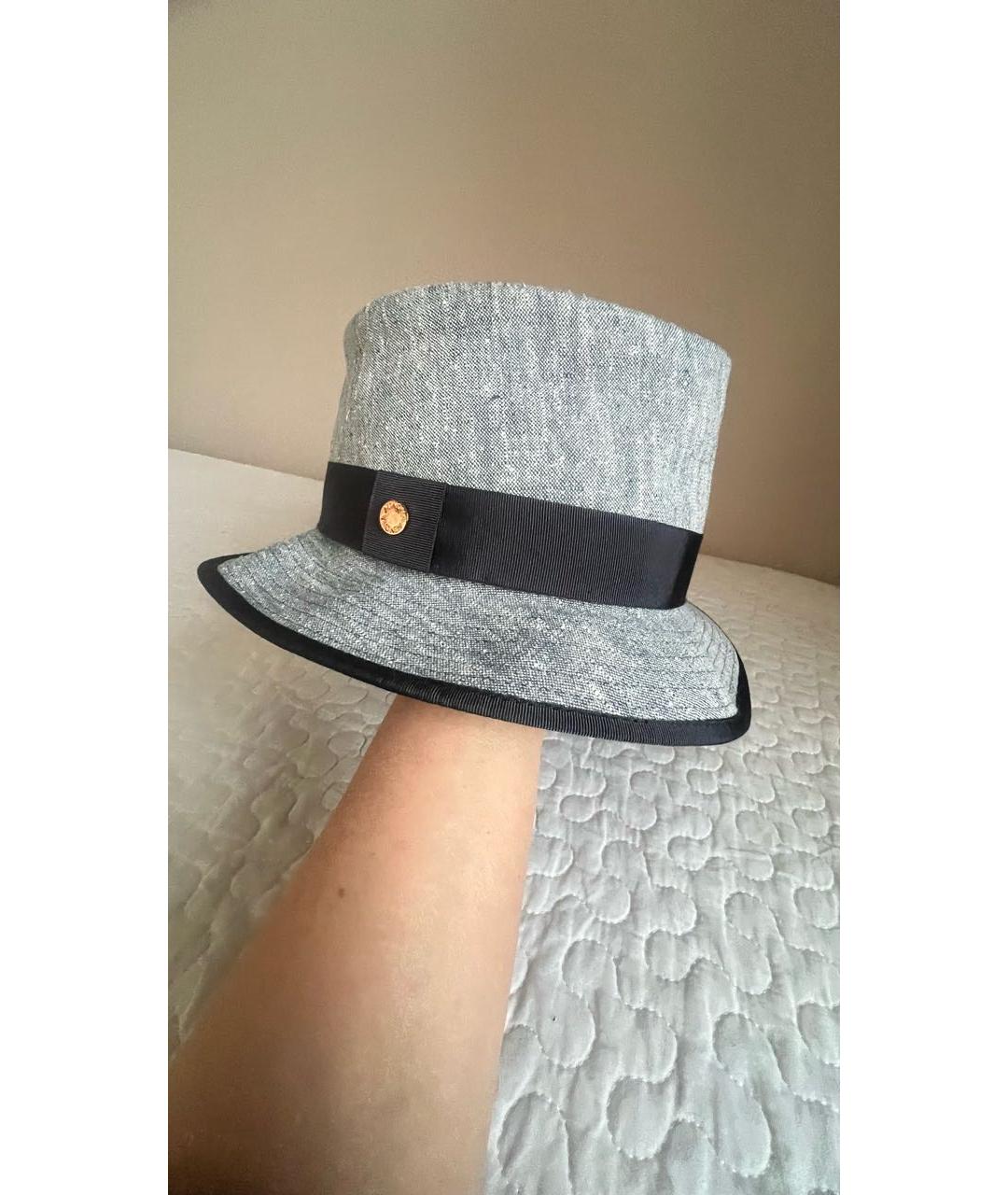 AGNONA Голубая льняная шляпа, фото 7