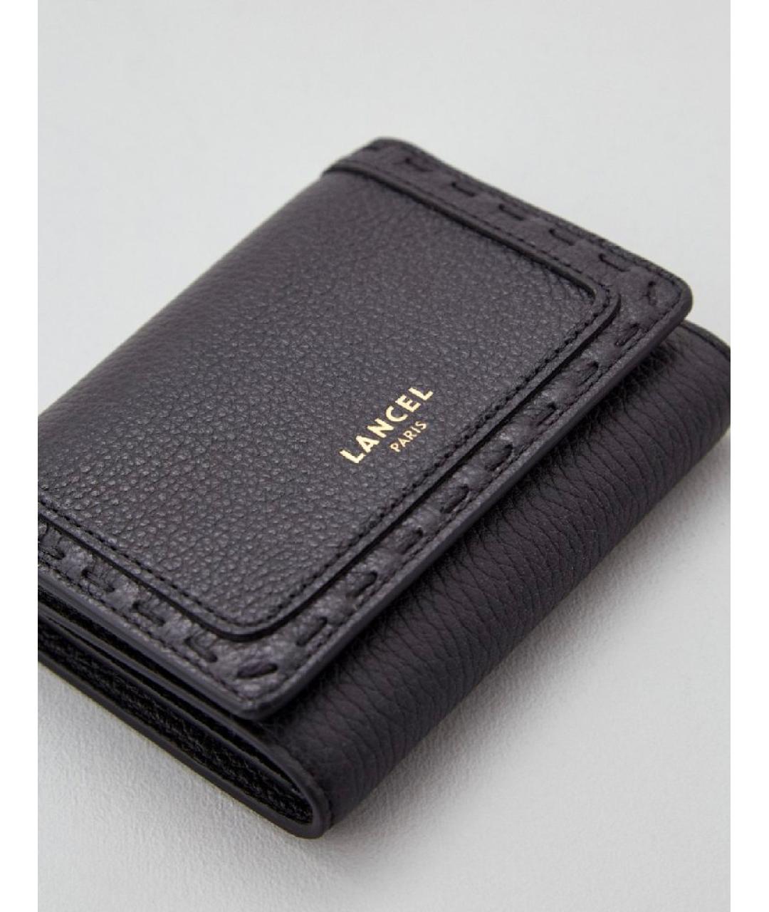 LANCEL Черный кожаный кошелек, фото 2