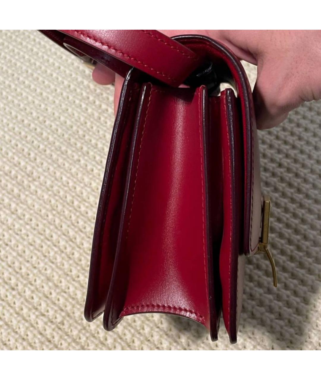 CELINE Красная кожаная сумка через плечо, фото 3