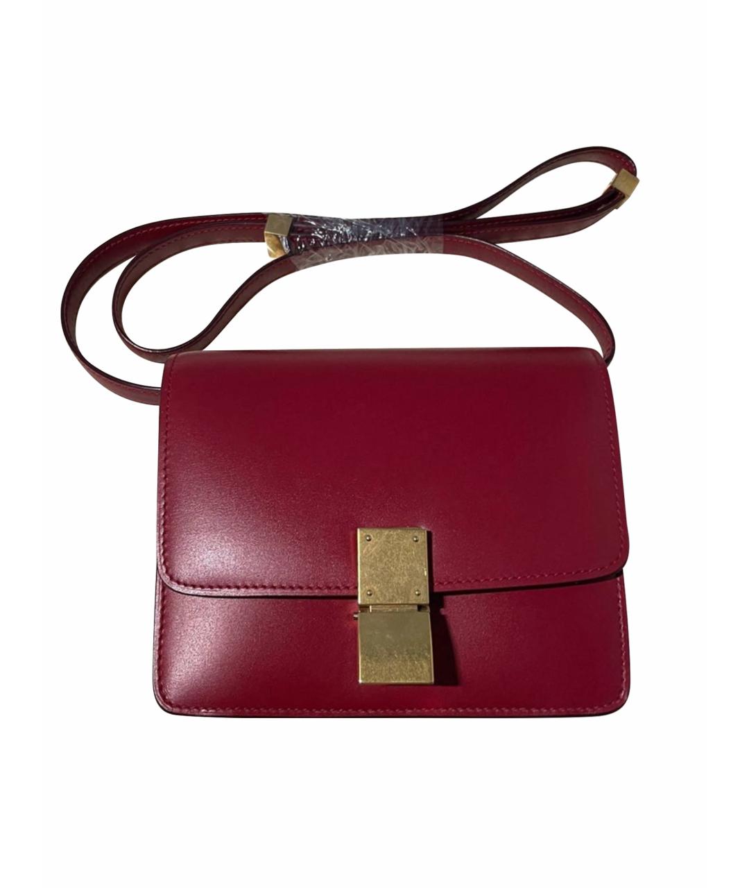 CELINE Красная кожаная сумка через плечо, фото 1