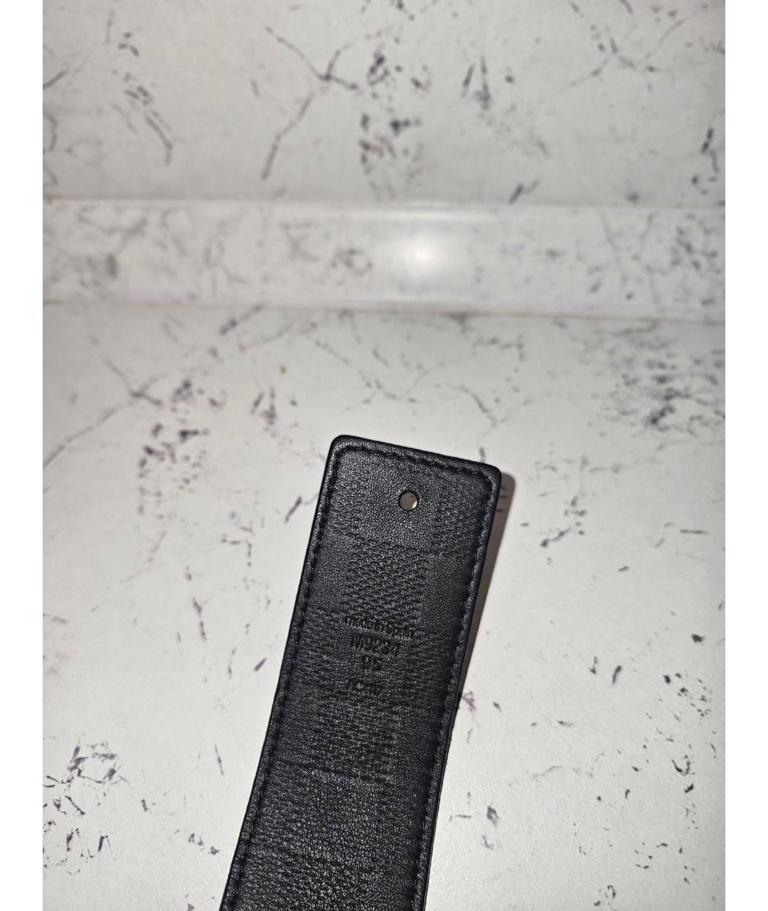 LOUIS VUITTON Черный ремень из экзотической кожи, фото 4