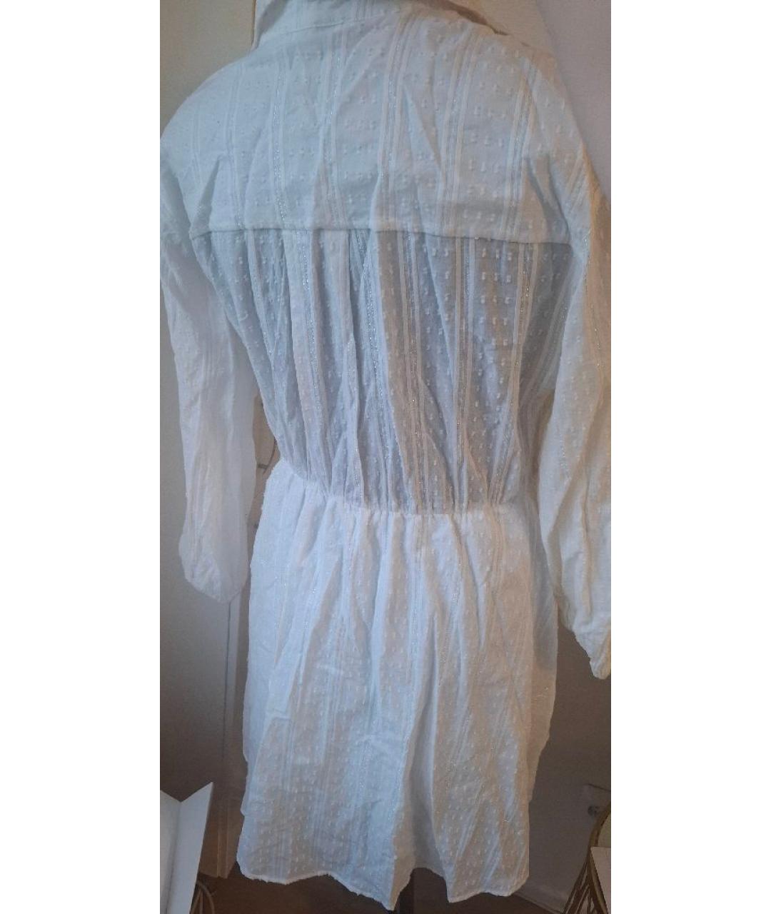 MAJE Белое хлопковое повседневное платье, фото 2