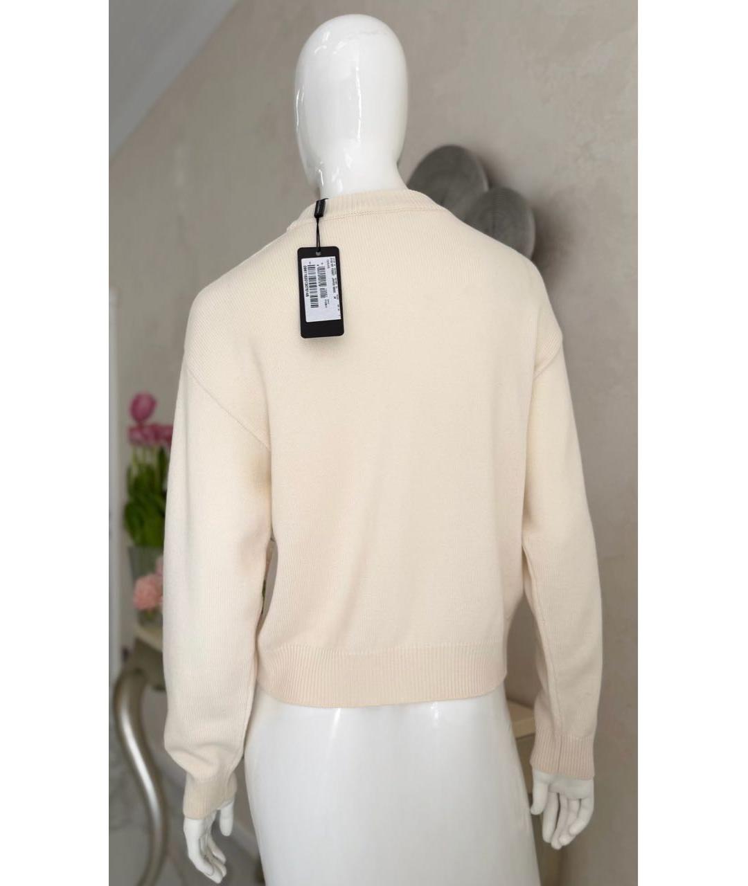 DOLCE&GABBANA Белый кашемировый джемпер / свитер, фото 7