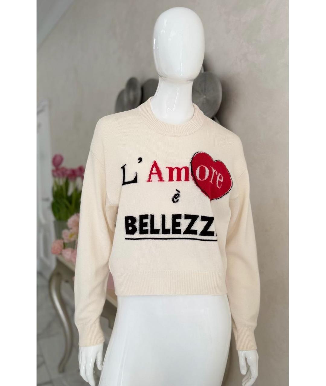 DOLCE&GABBANA Белый кашемировый джемпер / свитер, фото 5